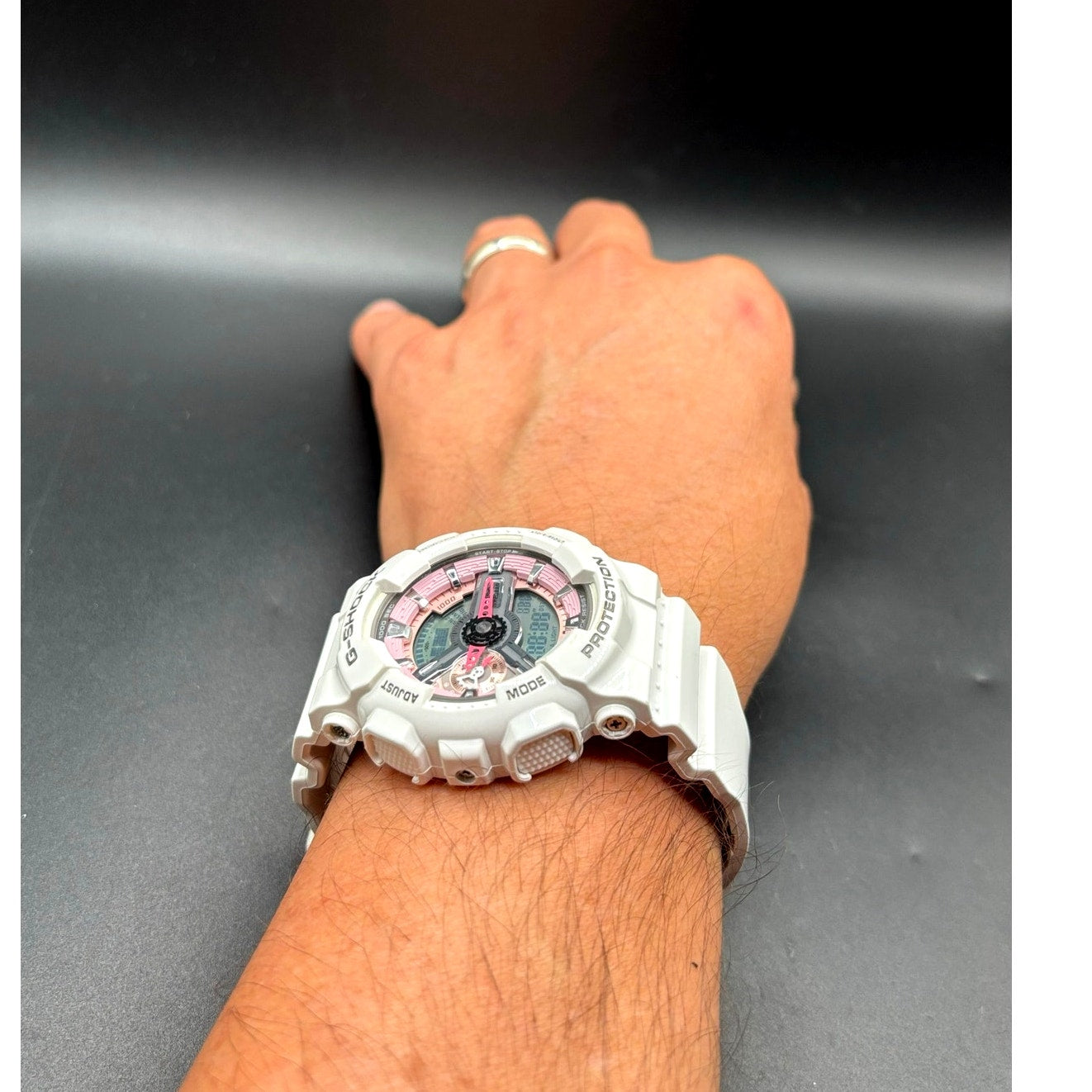Casio G-Shock GMA-S110MP-4A White Pink Analog Digital Women's Watch