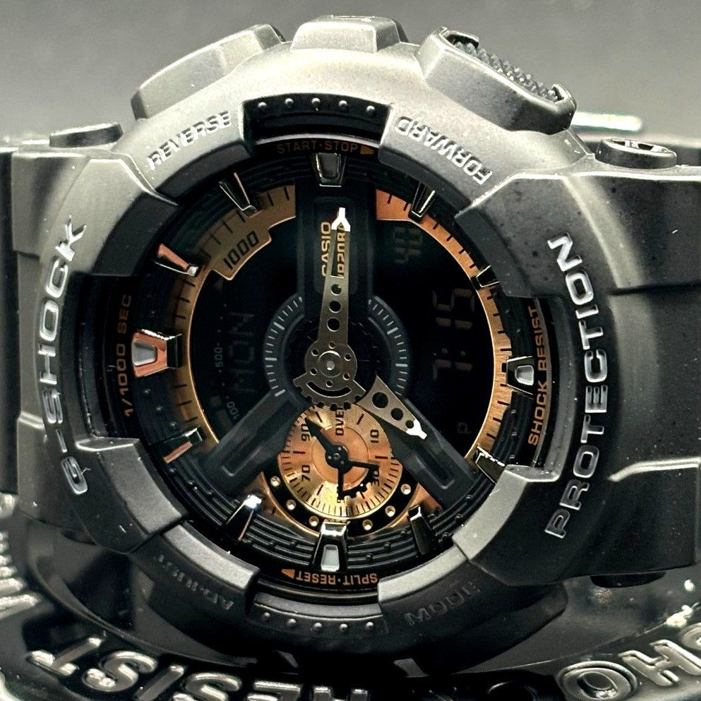 Casio G-Shock GA-110RG-1A Men's Analog Digital Rose Gold Black Resin 200M Watch