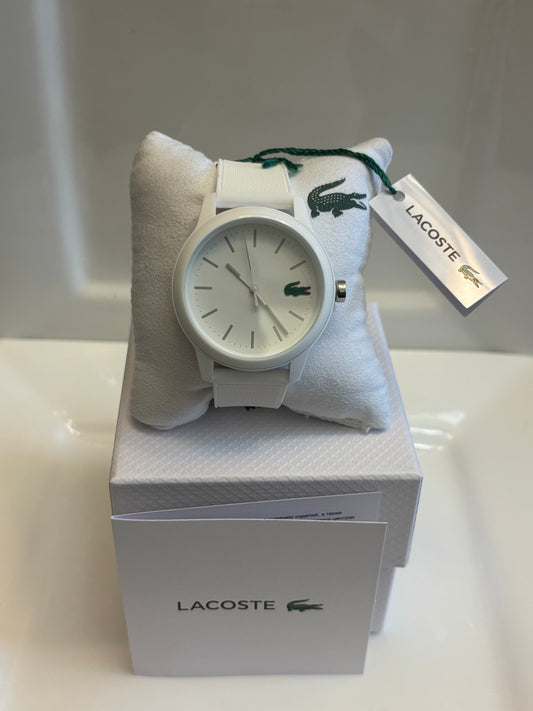 Lacoste L.12.12 White Silicone Watch 2010984 – BNWT