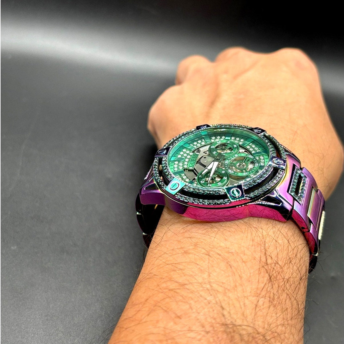 GUESS GW0497G3 Men's Iridescent Multifunction 48mm Watch