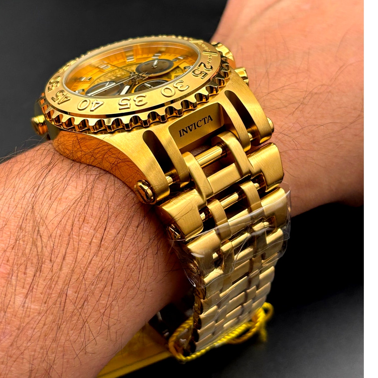 Invicta 45932 Mens Reserve Chaos Swiss Ronda Chrono Gold Tone Stainless Steel