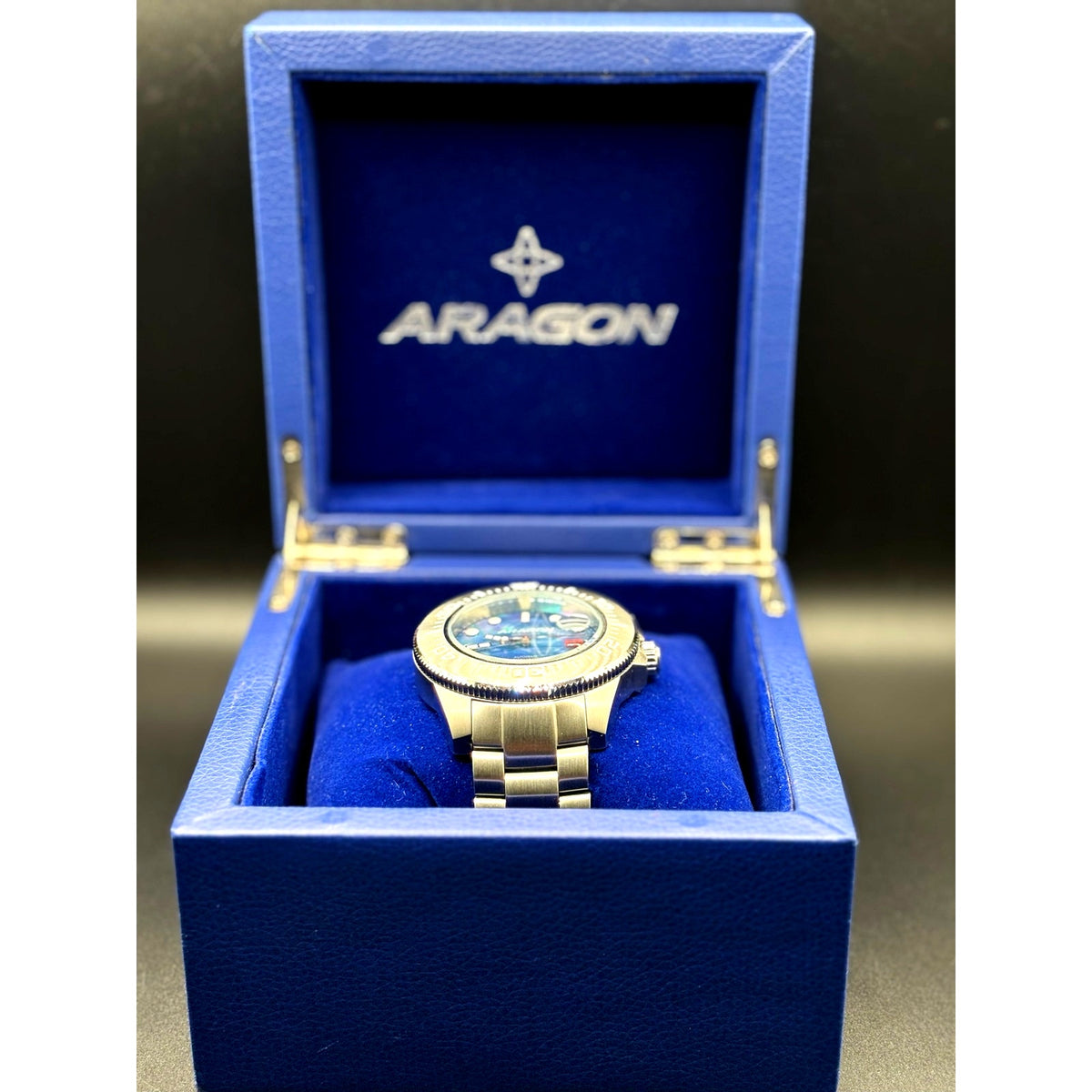 Aragon Divemaster II A334MOP Automatic 50mm Mother of Pearl Men’s Watch Full Set