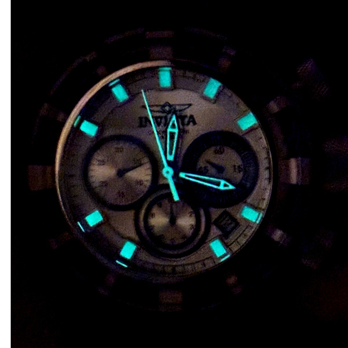 Invicta Bolt 22152 Chronograph 50mm Silver Blue Men’s Silicone Strap Watch