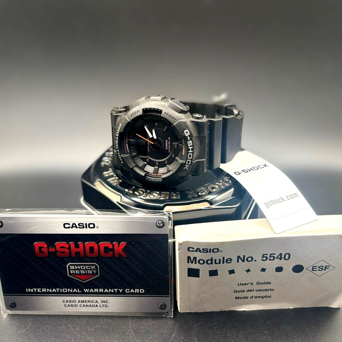 Casio G-Shock GMAS130VC-1A Unisex Black Analog Digital Step Tracker Watch NIBWT