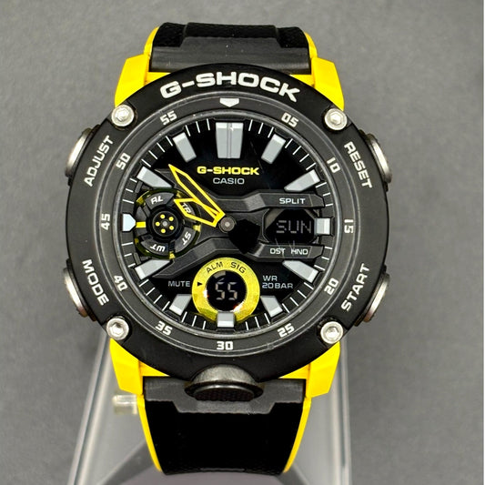 Casio G-Shock GA-2000-1A9 Carbon Core Guard 200M Yellow Black Men’s Watch