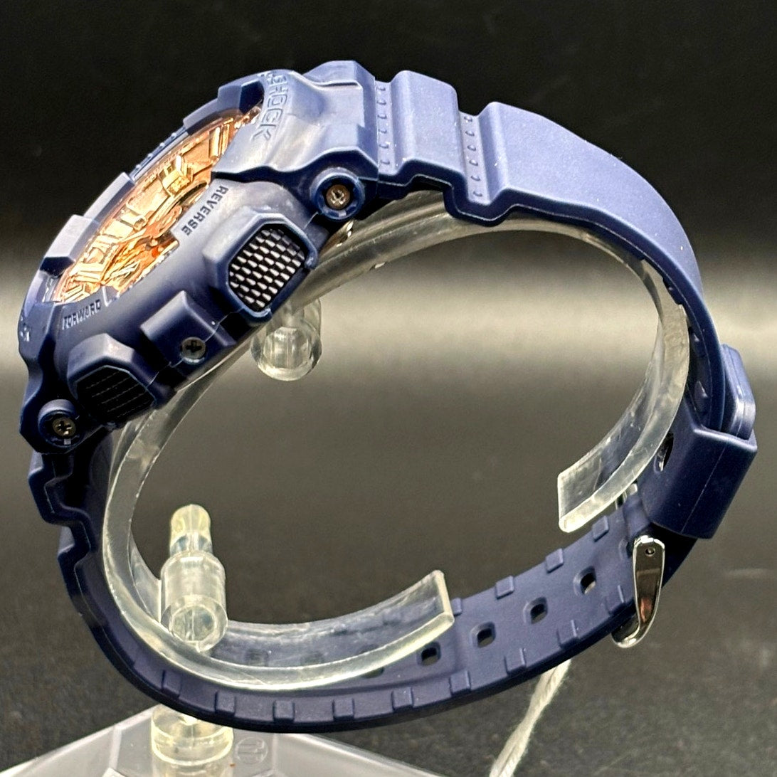 Casio G-Shock GMA-S120MF-2A2 Navy Blue Rose Gold Women’s Watch NIBWT