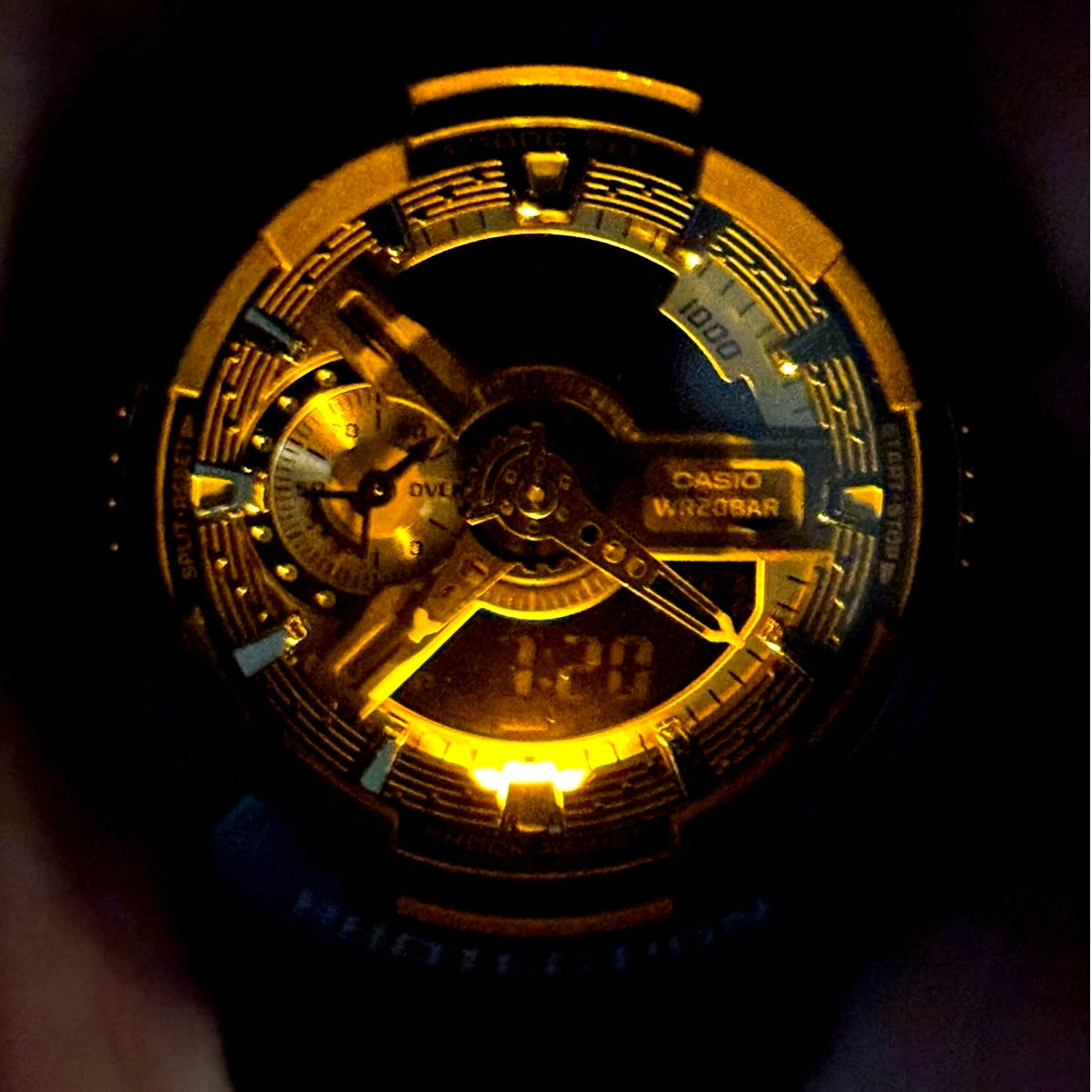 Casio G-Shock GA-110RG-1A Men's Analog Digital Rose Gold Black Resin 200M Watch