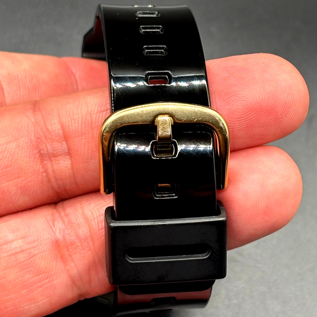 Casio Baby-G BA-110-1A Glossy Black Gold Analog Digital 100M Women's Watch NIB