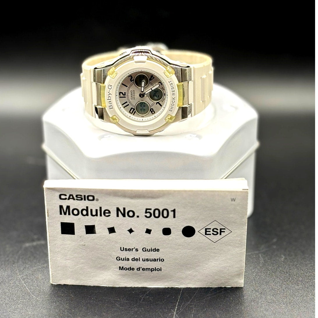 Casio Baby-G BGA110-7B Analog Digital White Women’s Watch Discontinued