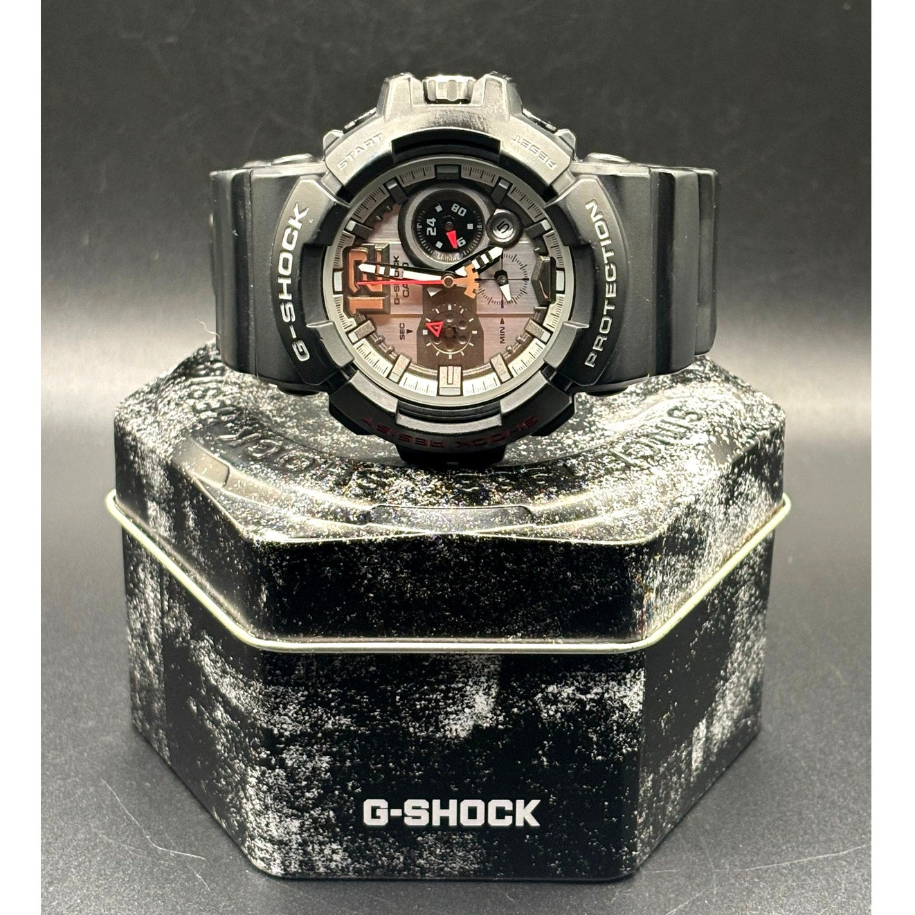 Casio G-Shock GAC-110-1A Analog Chronograph Black Silver 200M Watch