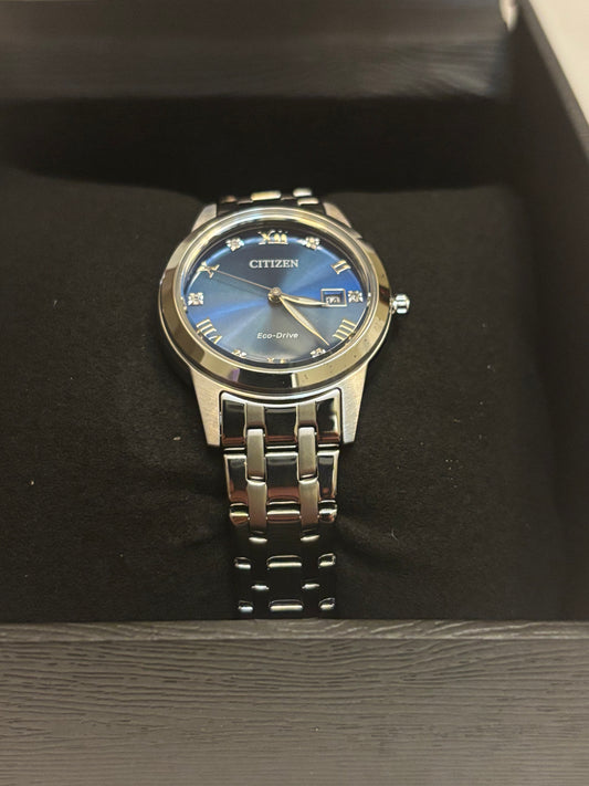 Citizen Eco-Drive FE1240-57L Women’s Classic Blue Dial Stainless Steel Watch