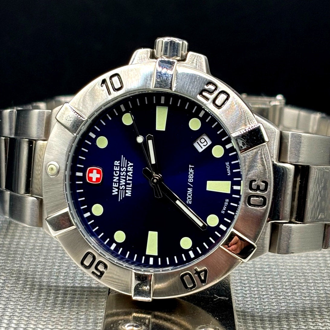Wenger Swiss Military 79178 SeaForce Blue Dial 41mm Swiss Dive 200M Discontinued