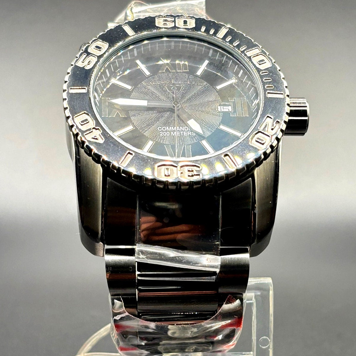 Swiss Legend Commander SL-10059-GM-104 Black Dive Ion Plated Men's Watch NIBWT