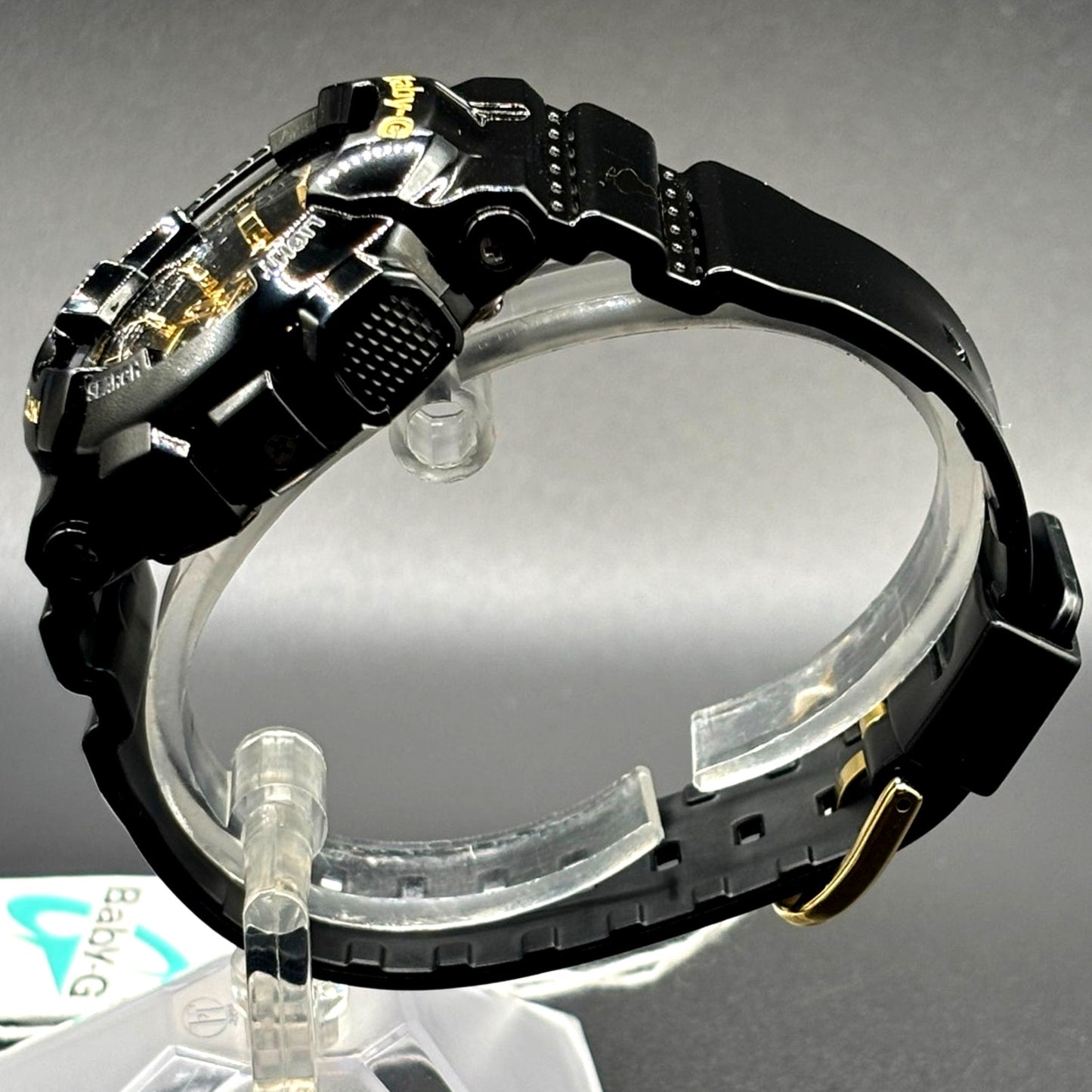 Casio Baby-G BA110-1A Black Metallic Gold Analog Digital Women's Watch NIB