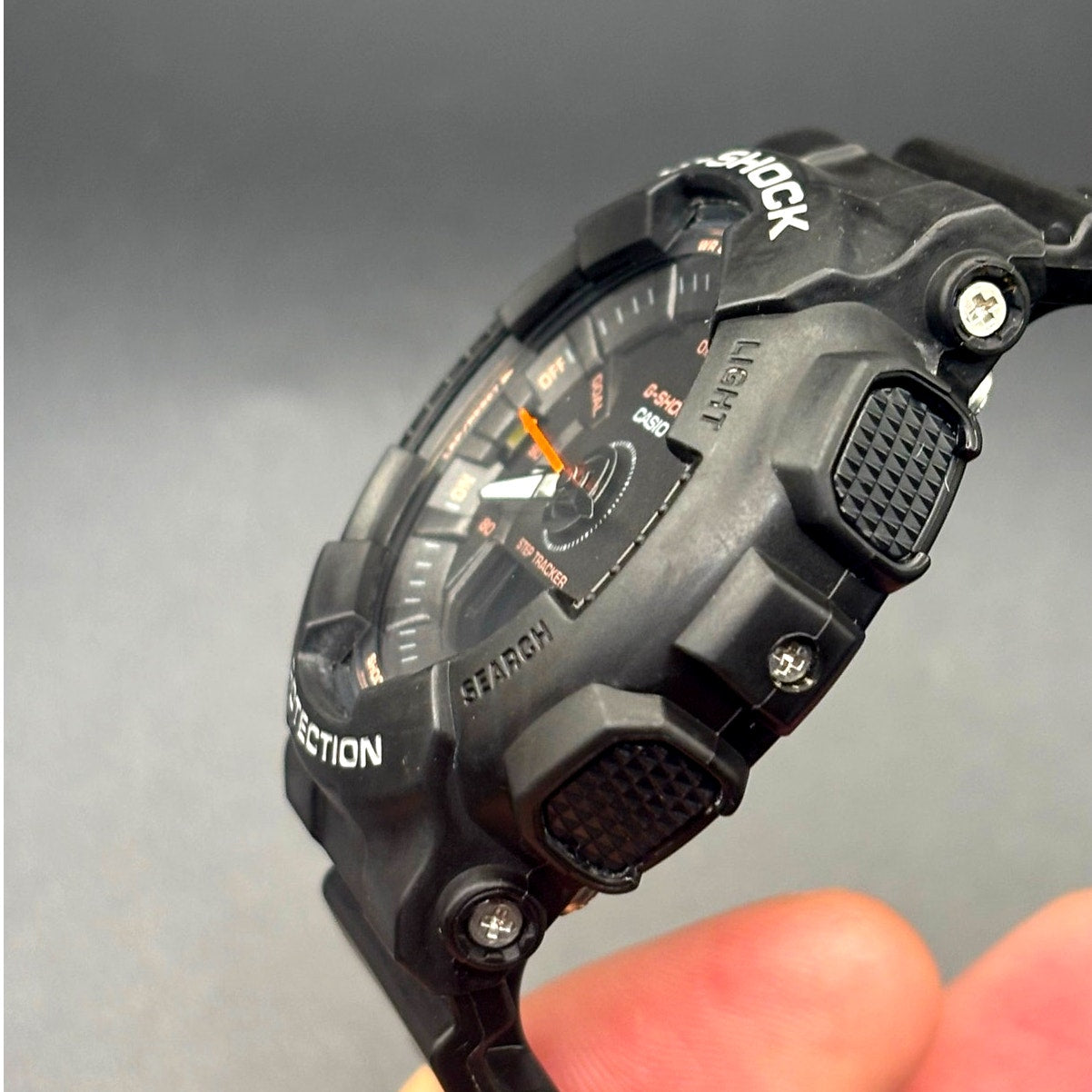 Casio G-Shock GMAS130VC-1A Unisex Black Analog Digital Step Tracker Watch NIBWT