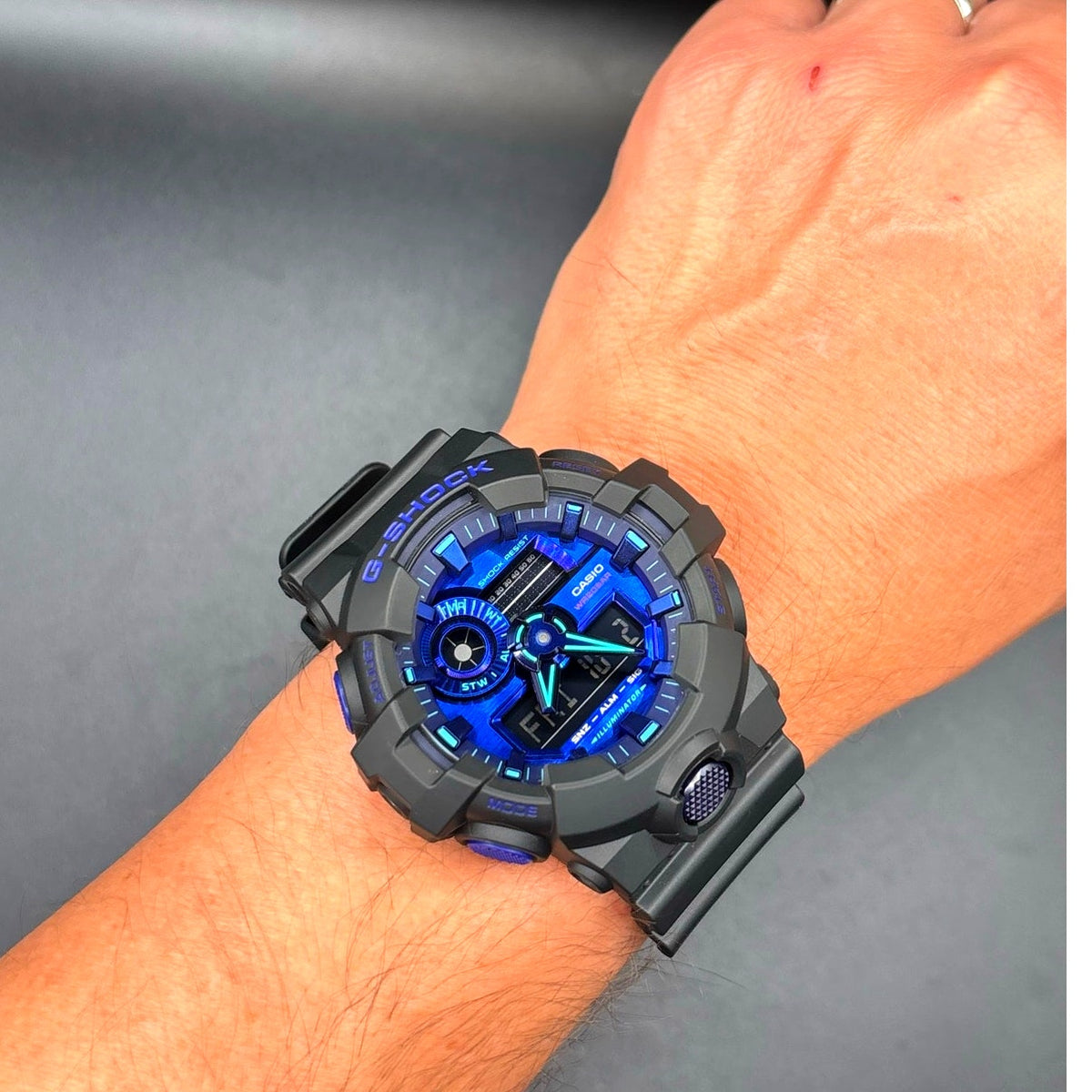 Casio G-Shock GA700VB-1A Virtual Blue Analog Digital Men’s Watch