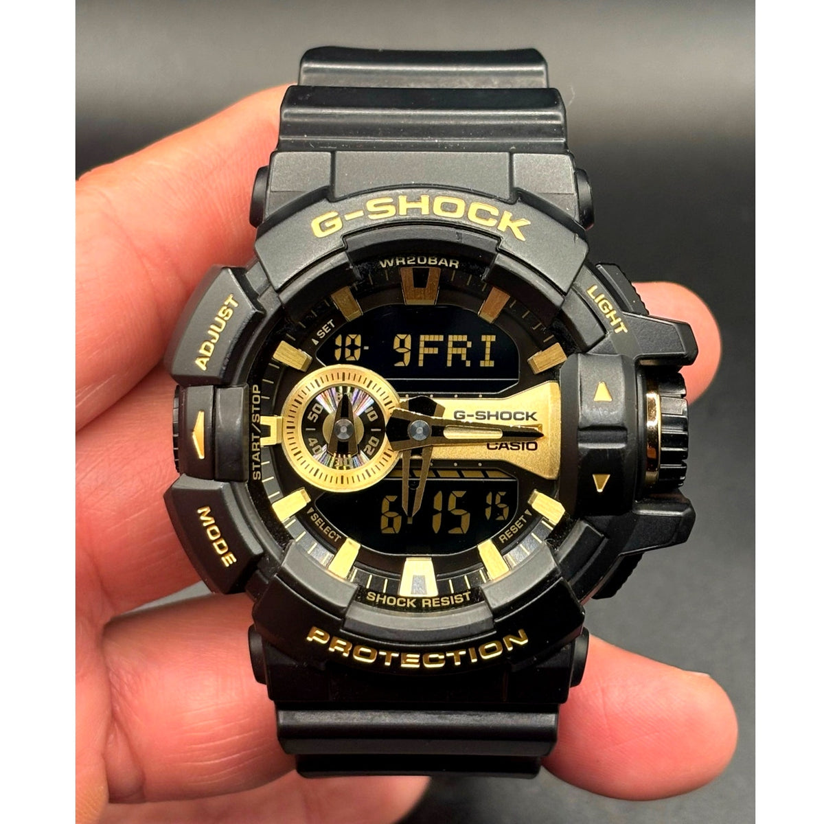 Casio G-Shock GA-400GB-1A9 Black Gold Analog Digital Men’s Watch 55mm