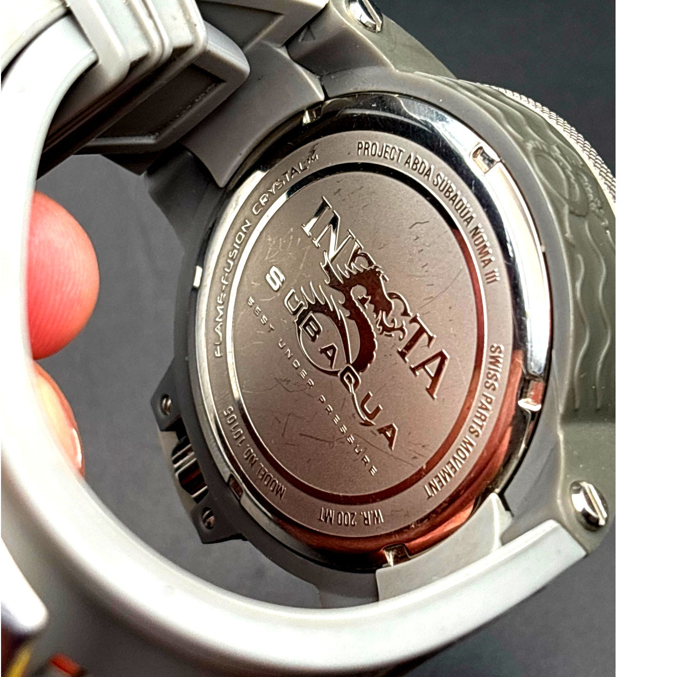 Invicta 10105 Subaqua NOMA III Grey Dial Rubber Strap 50mm Watch NIBWT