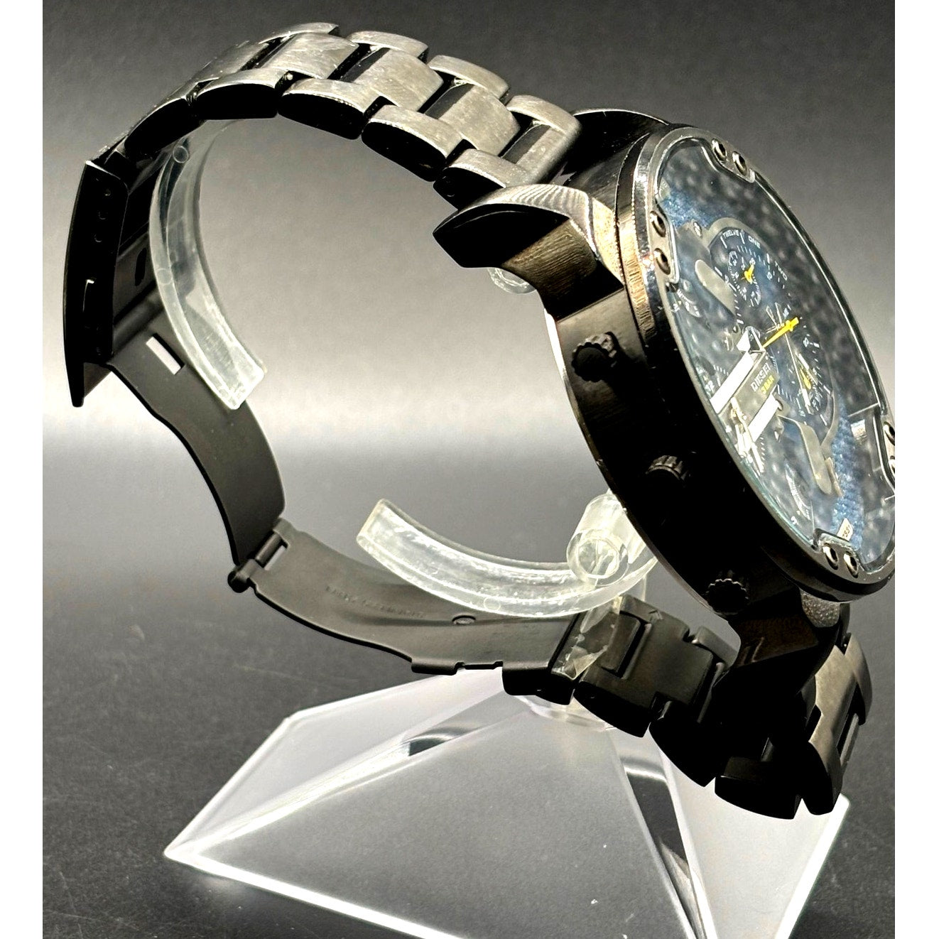 Diesel Mr Daddy 2.0 DZ7331 Blue Dial Multi Time Zone Chronograph Men's Watch NIB