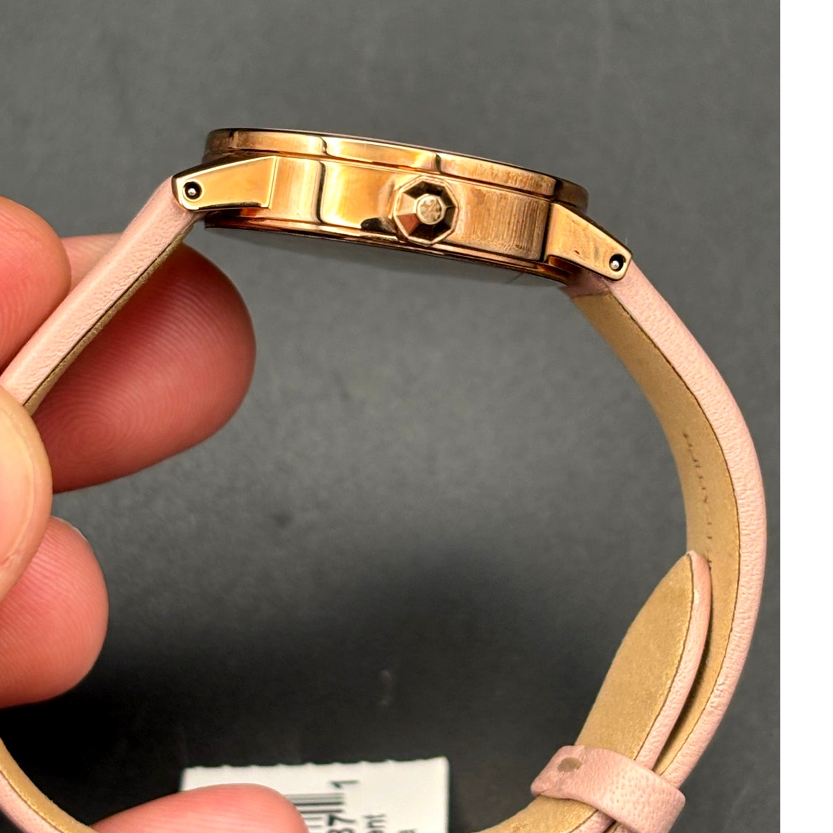Tory Burch TBW2006 Women’s Gigi Pink Rose Gold Leather Quartz Watch NIBWT
