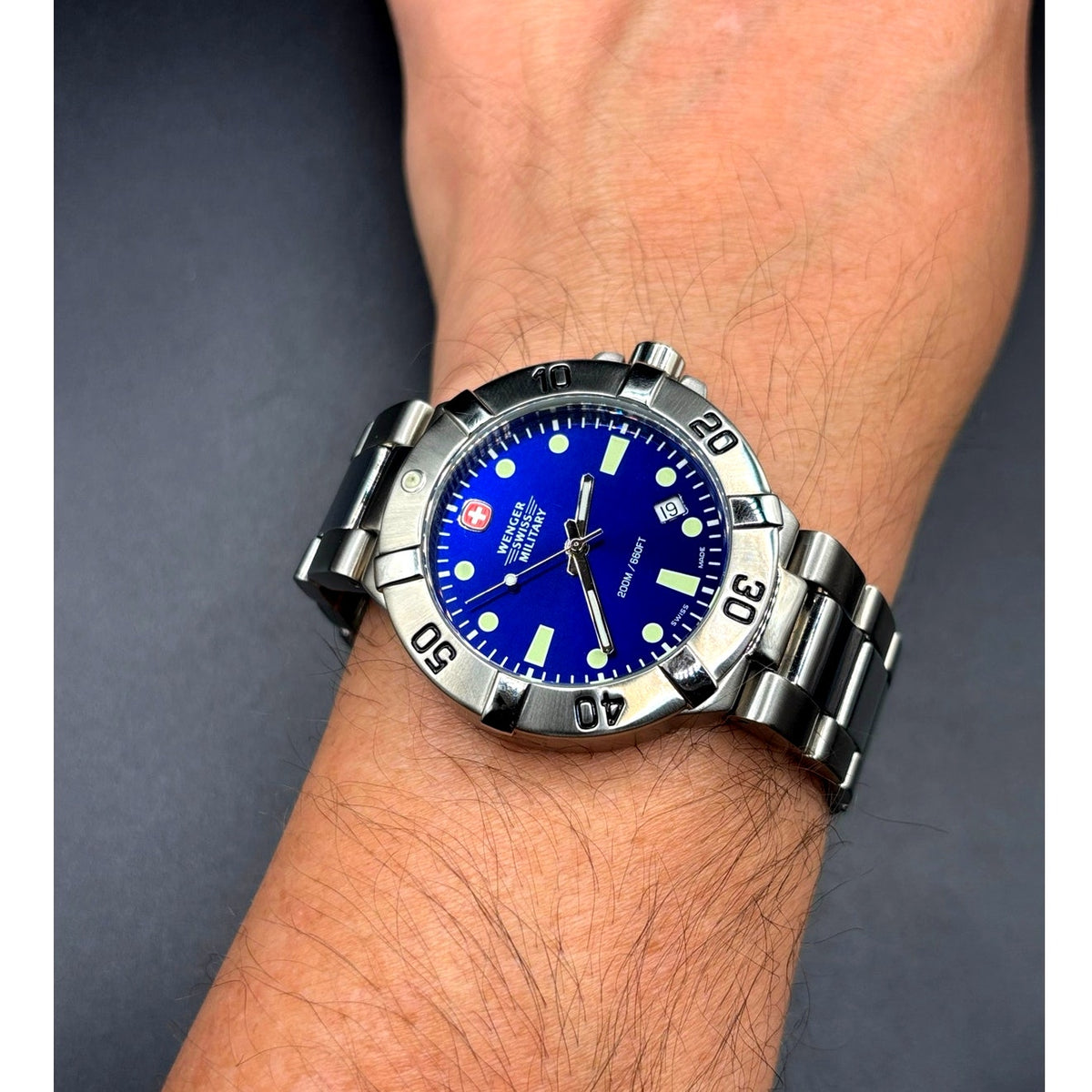 Wenger Swiss Military 79178 SeaForce Blue Dial 41mm Swiss Dive 200M Discontinued