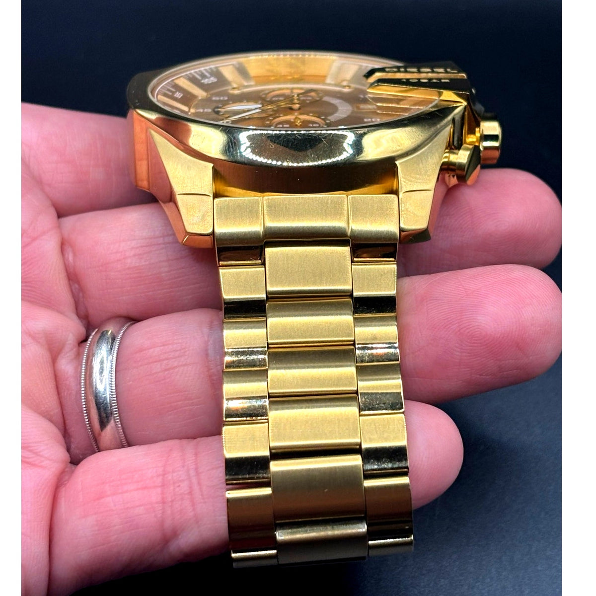 Diesel Mega Chief DZ4360 Gold Tone 51mm Chronograph Men’s Watch