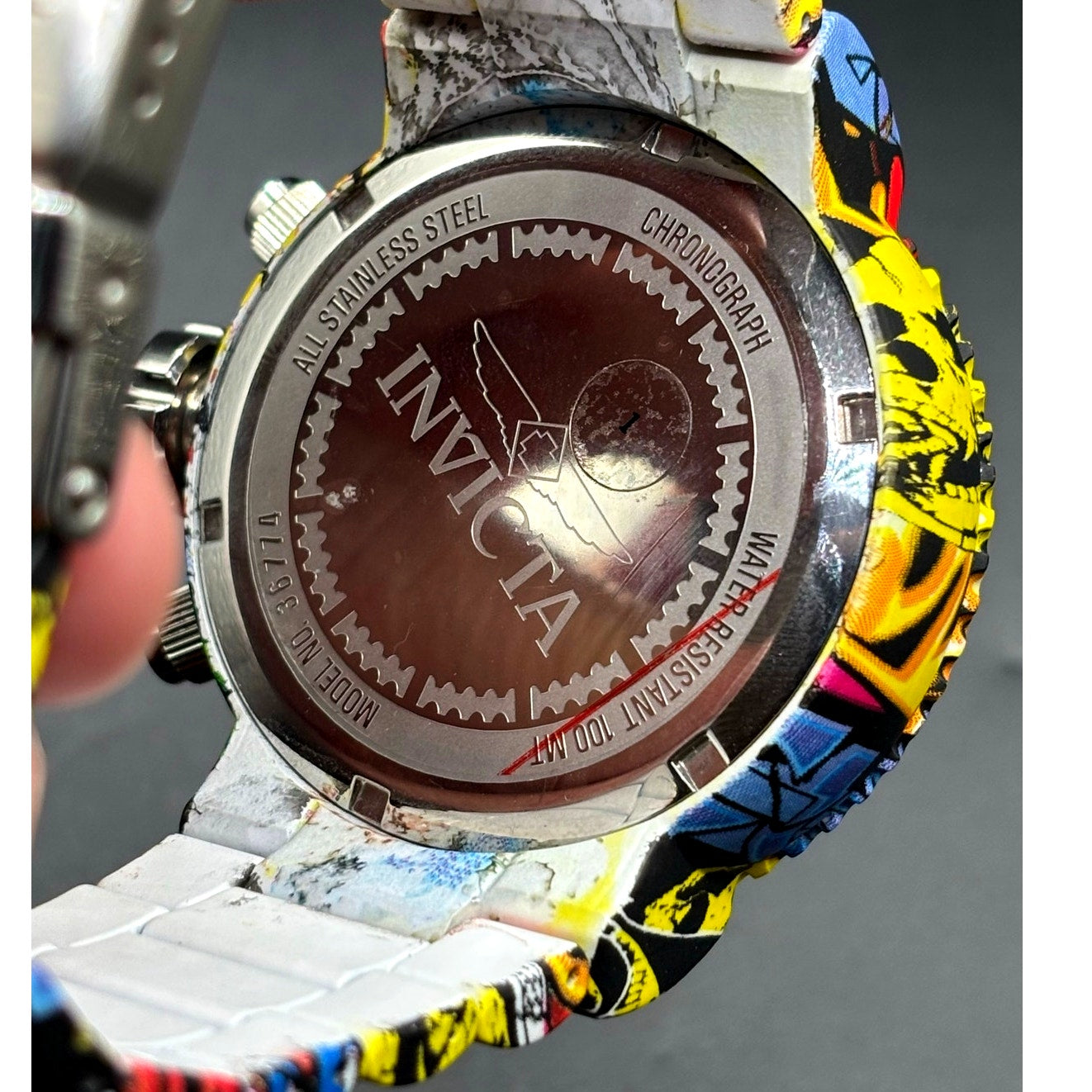 Invicta 36774 Zager Exclusive Graffiti Hydroplated 52mm Chronograph NIB