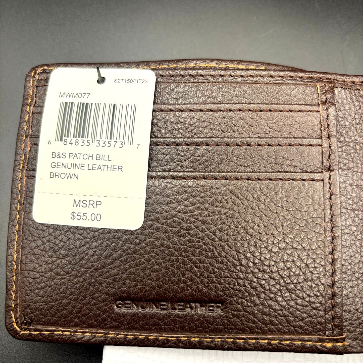 Harley Davidson Mens Genuine Leather RFID Bifold Wallet MWM077 Brown NWT