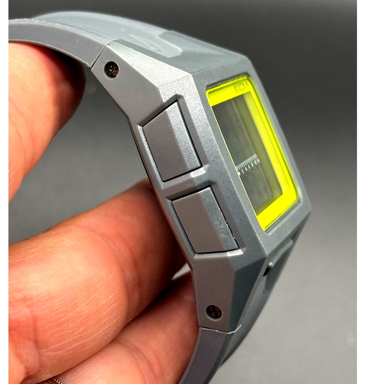 Nixon Lodown II Digital Tide Watch Gray Yellow Surf 100M Box Manual