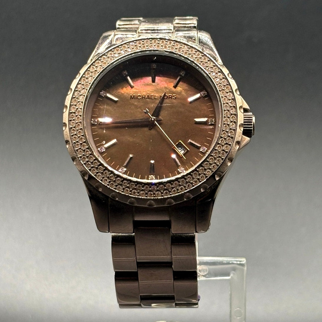 Michael Kors Madison Glitz MK5640 Espresso Brown Crystal Women’s Watch