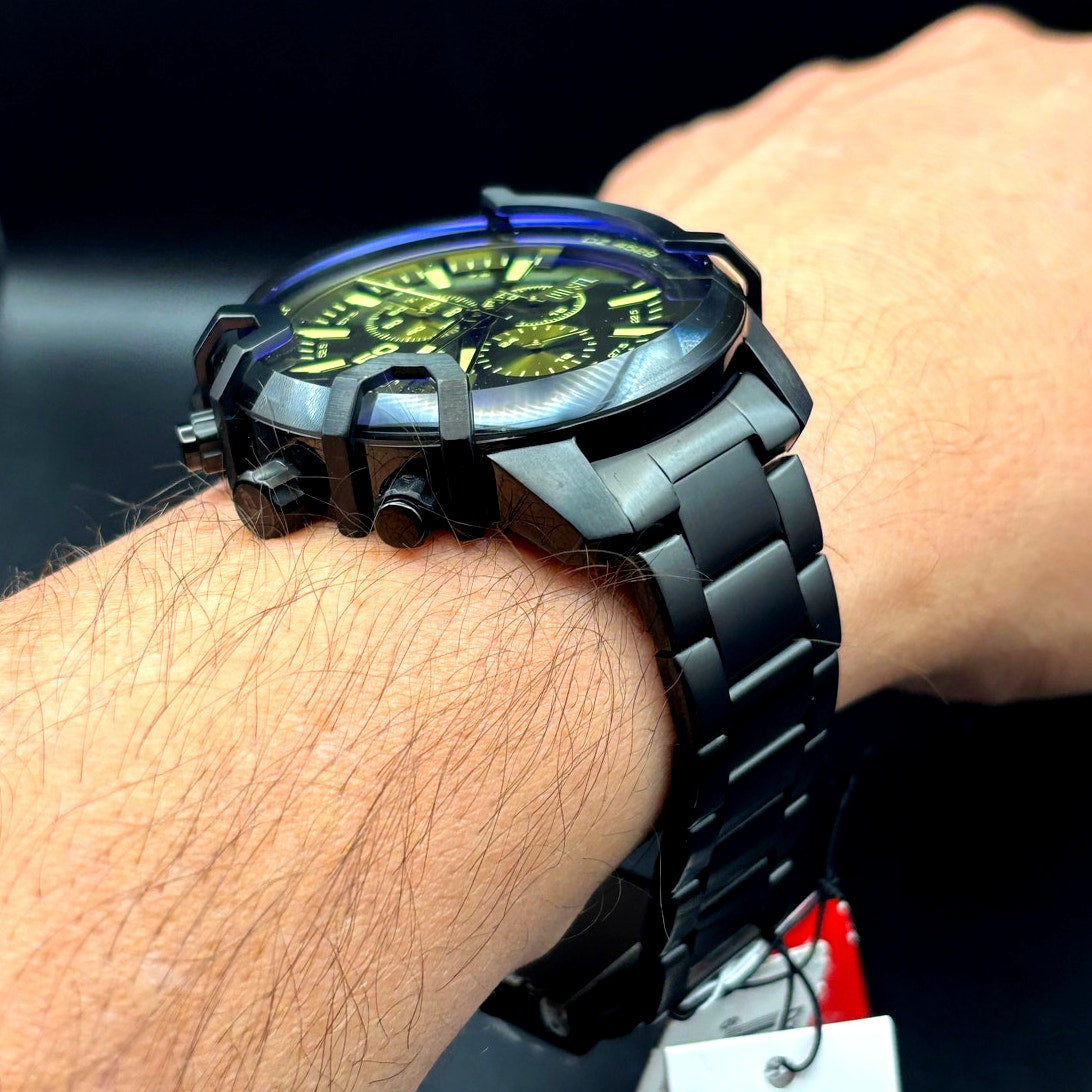 Diesel DZ4529 Griffed Men's Black Stainless Steel 48mm Chronograph Watch NIBWT