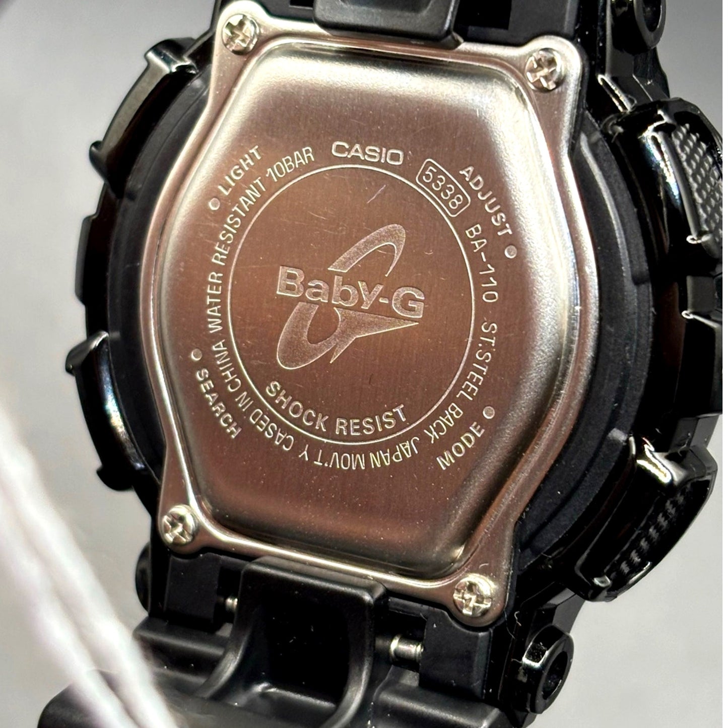 Casio Baby-G BA110-1A Black Metallic Gold Analog Digital Women's Watch NIB