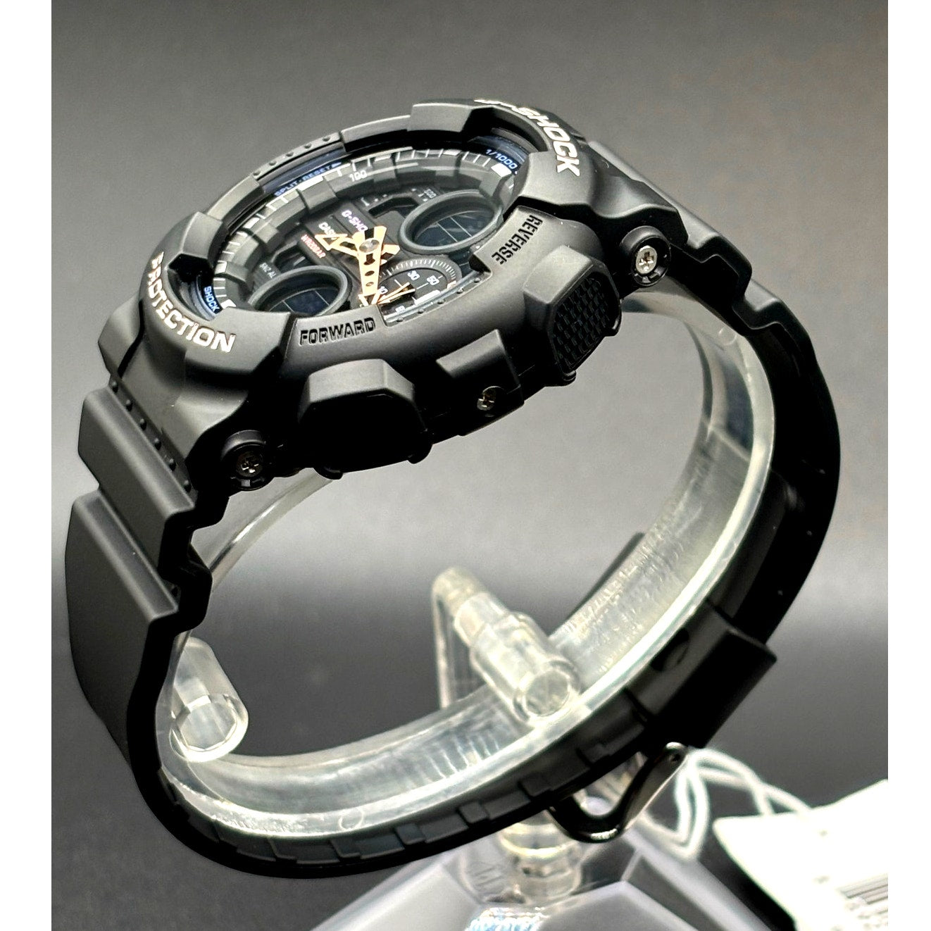 Casio G-Shock GMAS140-1A Womens Black Multicolor Analog Digital 45mm Watch NIBWT