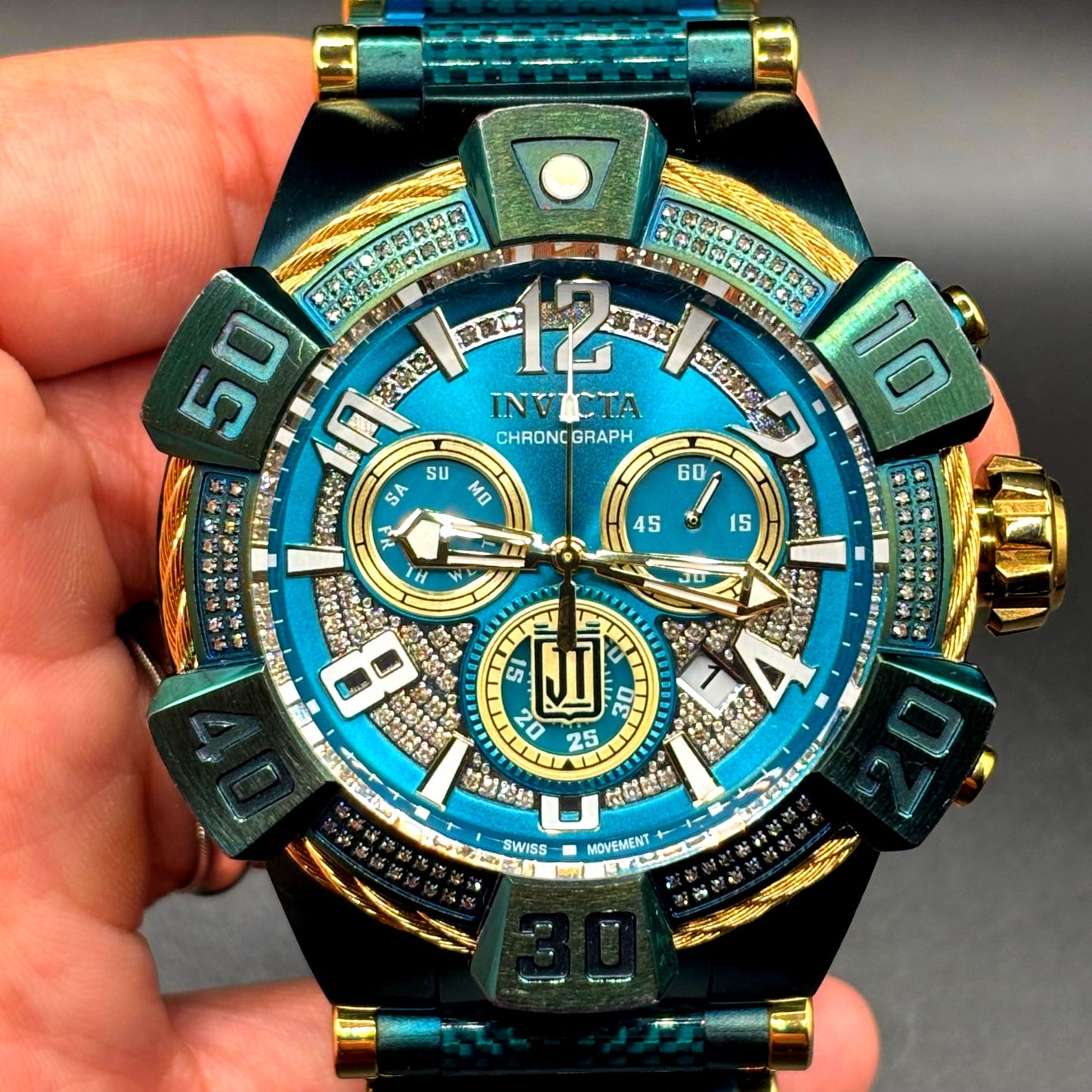 Invicta Jason Taylor Limited Edition 40440 Swiss Chronograph Diamond 52mm Watch