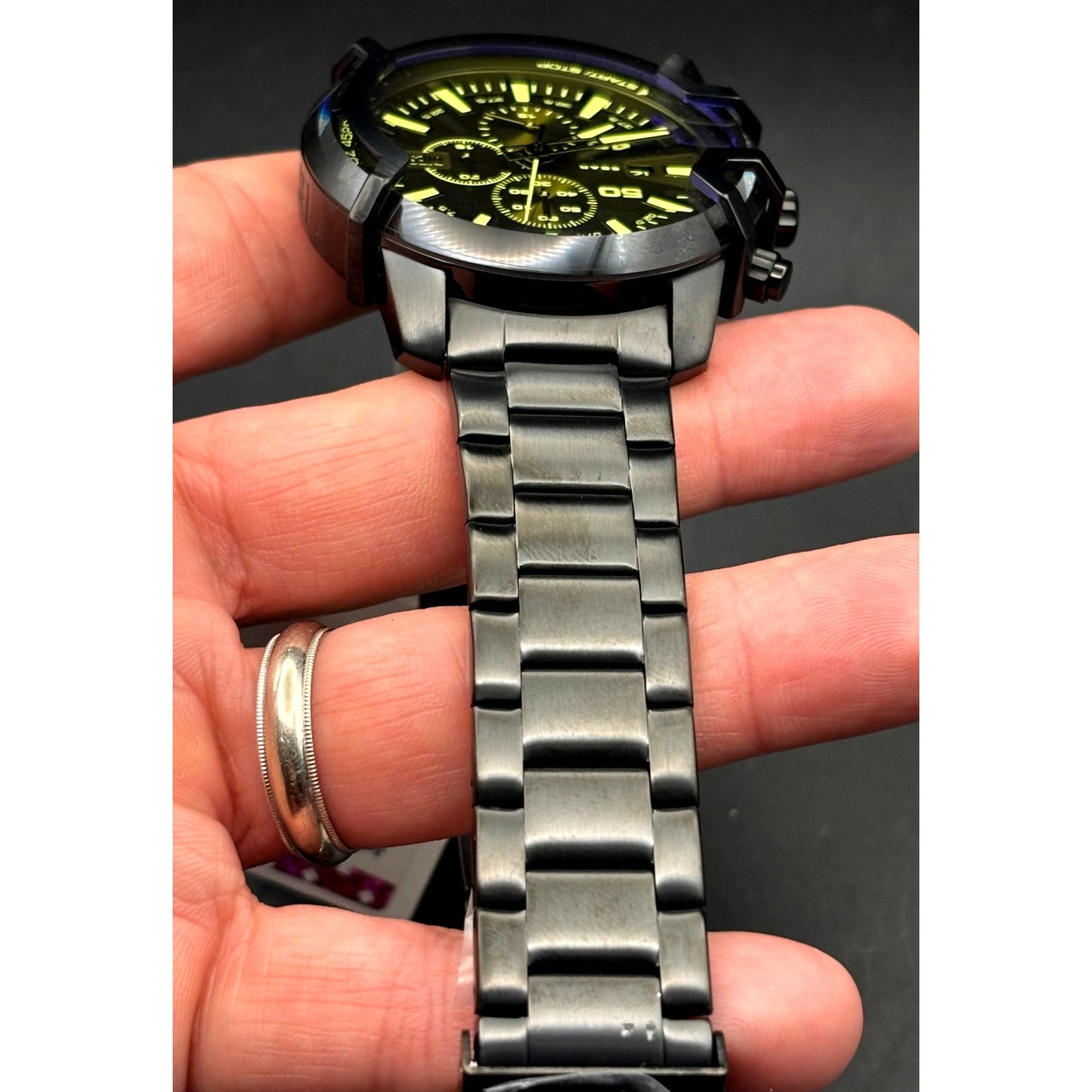 Diesel DZ4529 Griffed Men's Black Stainless Steel 48mm Chronograph Watch NIBWT