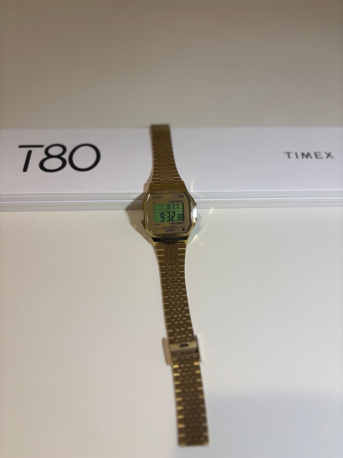 Timex T80 Retro Digital Watch – Special Edition Gold-Tone – Model TW2R79200 YB – Brand New