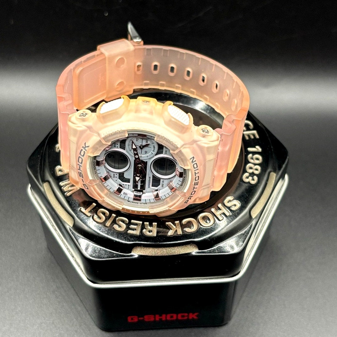 Casio G-Shock GMA-S140NP-4A Clear Pink Analog Digital Women's Watch NIB