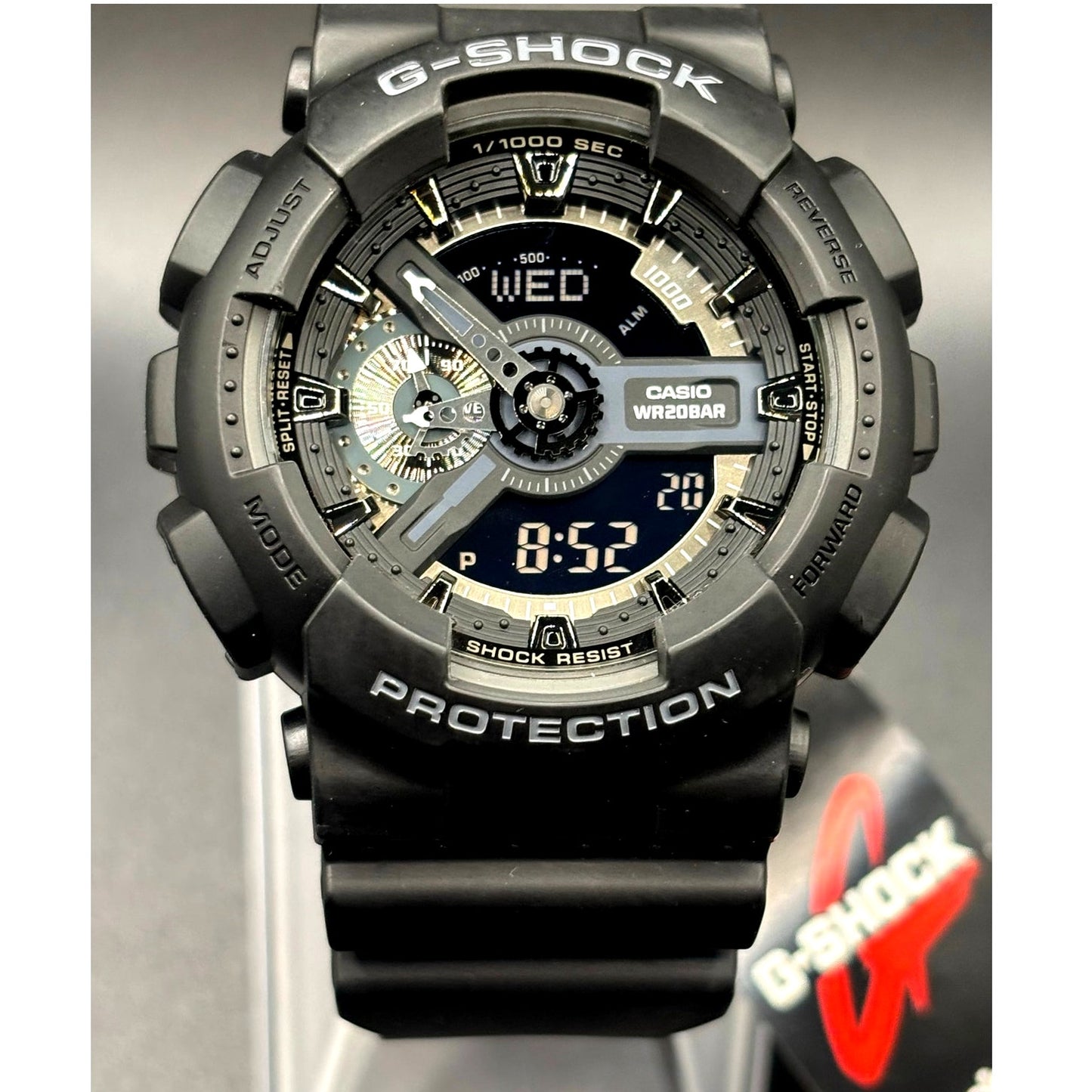 Casio G-Shock GA110-1B Men's Analog Digital Black Resin 200M Rugged Watch NIBWT