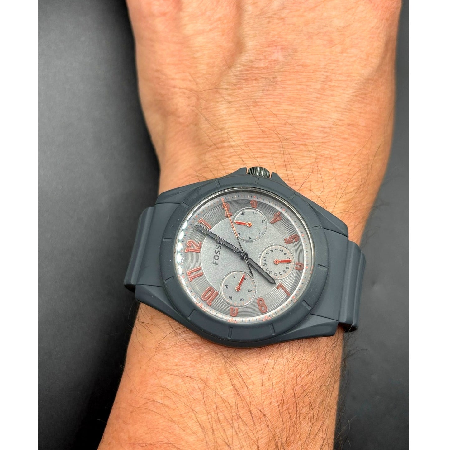 Fossil FS5221 Poptastic Sport Gray Dial Silicone Strap Multifunction Watch