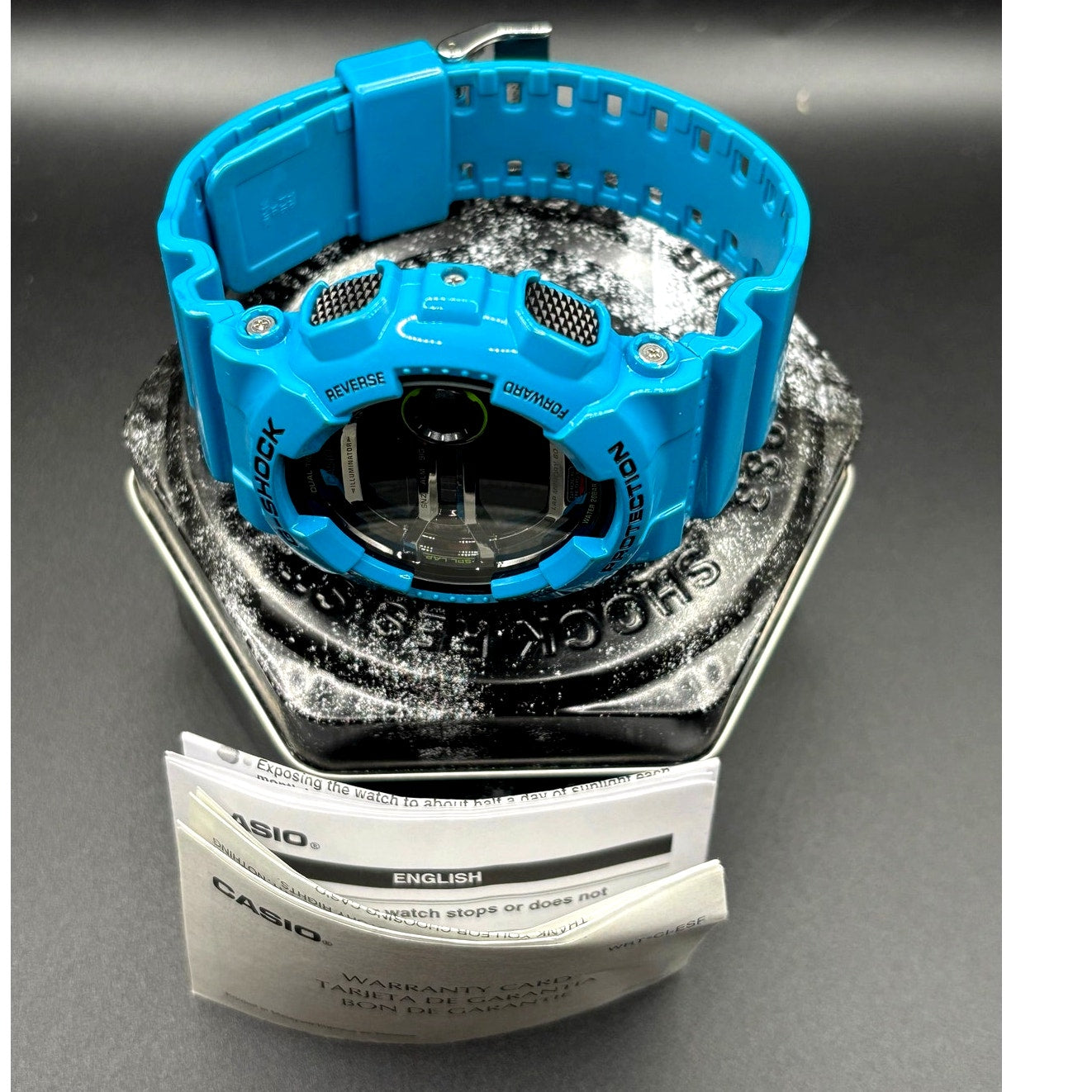 Casio G-Shock GD-110-2 Azure Blue Digital 200M Men's Watch NIB