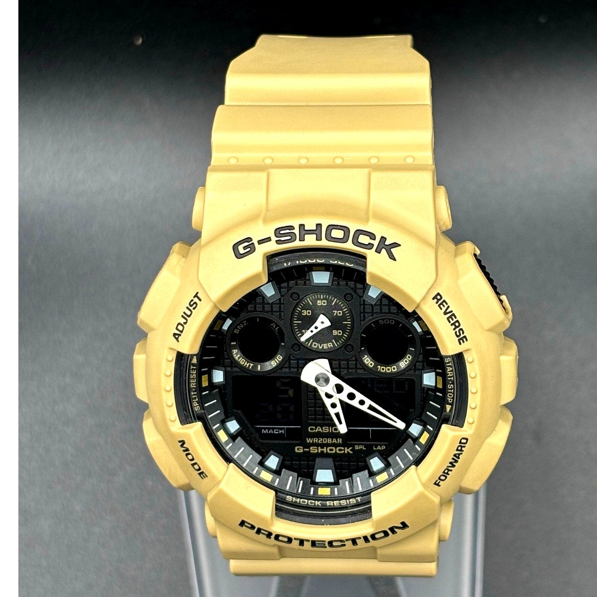 Casio G-Shock GA-100L-8A Beige Analog Digital Military Men's Watch NIB