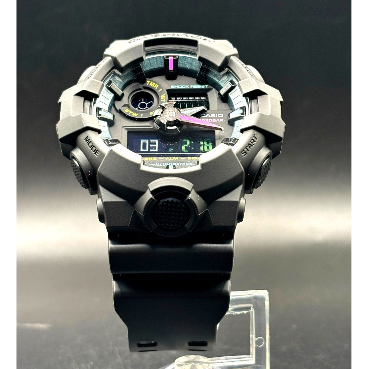 Casio G-Shock GA-700MF-1A Multi Fluorescent Black Analog Digital Men’s Watch NIB
