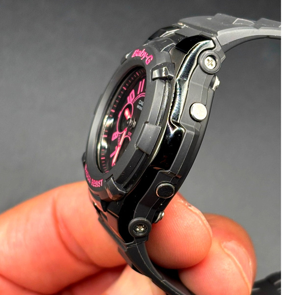 Casio Baby-G BGA-117-1B1 Black Pink Ana-Digi Women's Watch