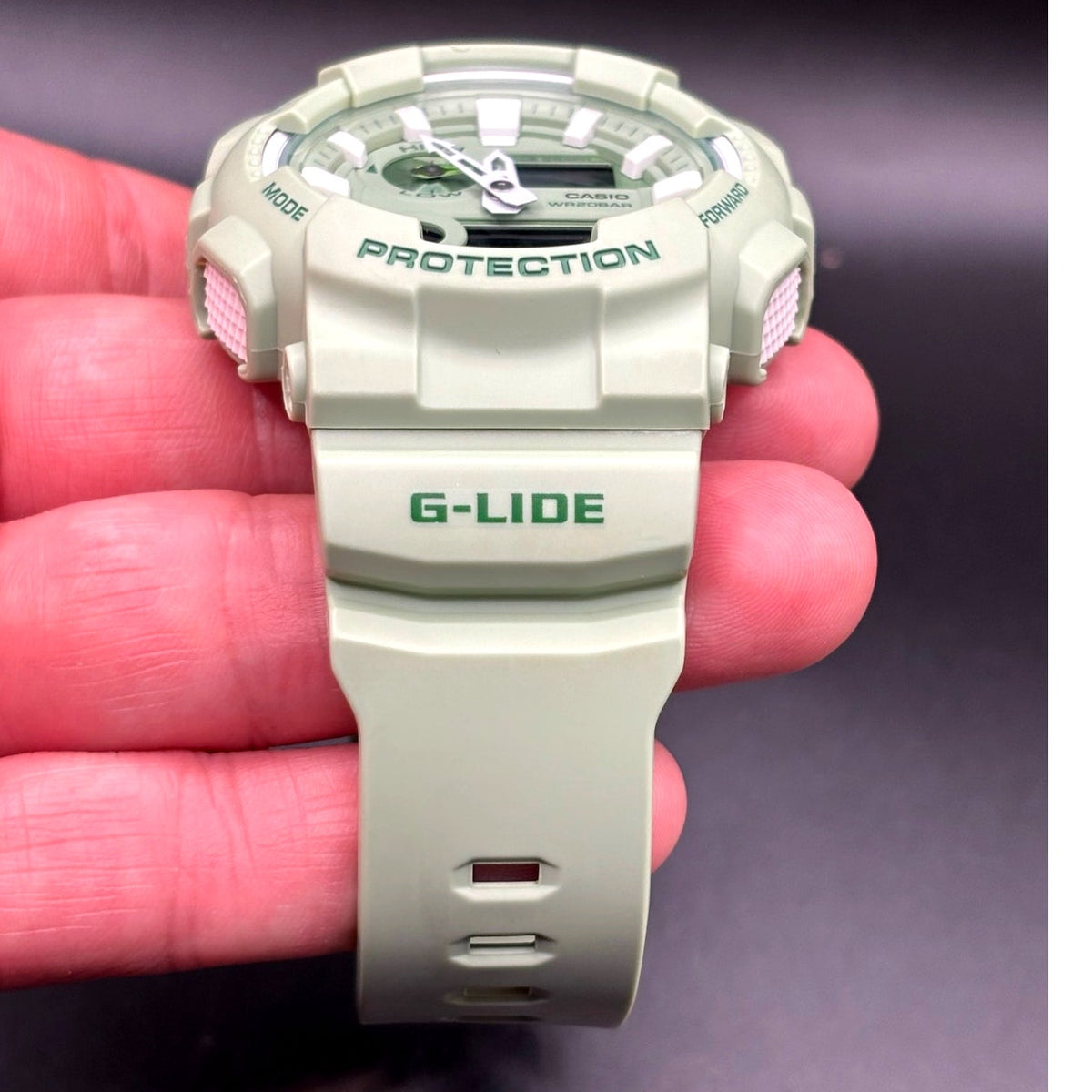 Casio G-Shock G-LIDE GAX-100CSB-3A Pastel Green Moon Tide Thermometer Watch