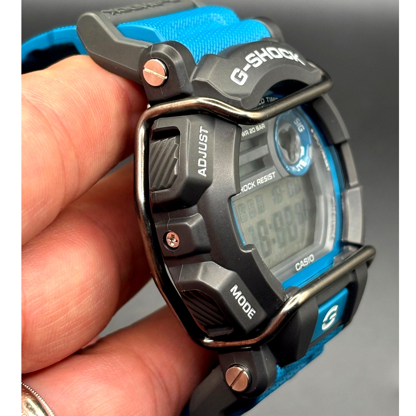 Casio G-Shock GD-400-2 Blue Gray Digital World Time Men's Watch Discontinued