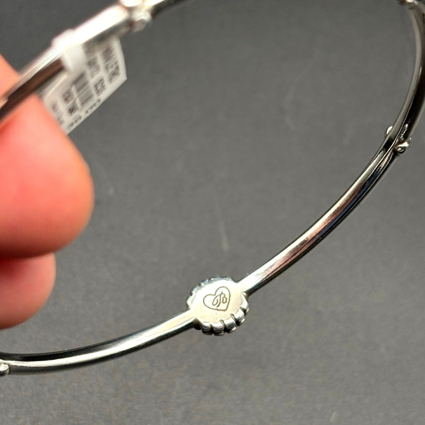 Brighton J39172 Women’s Twinkle Round Bangle Silver Plated Crystal Bracelet NWT