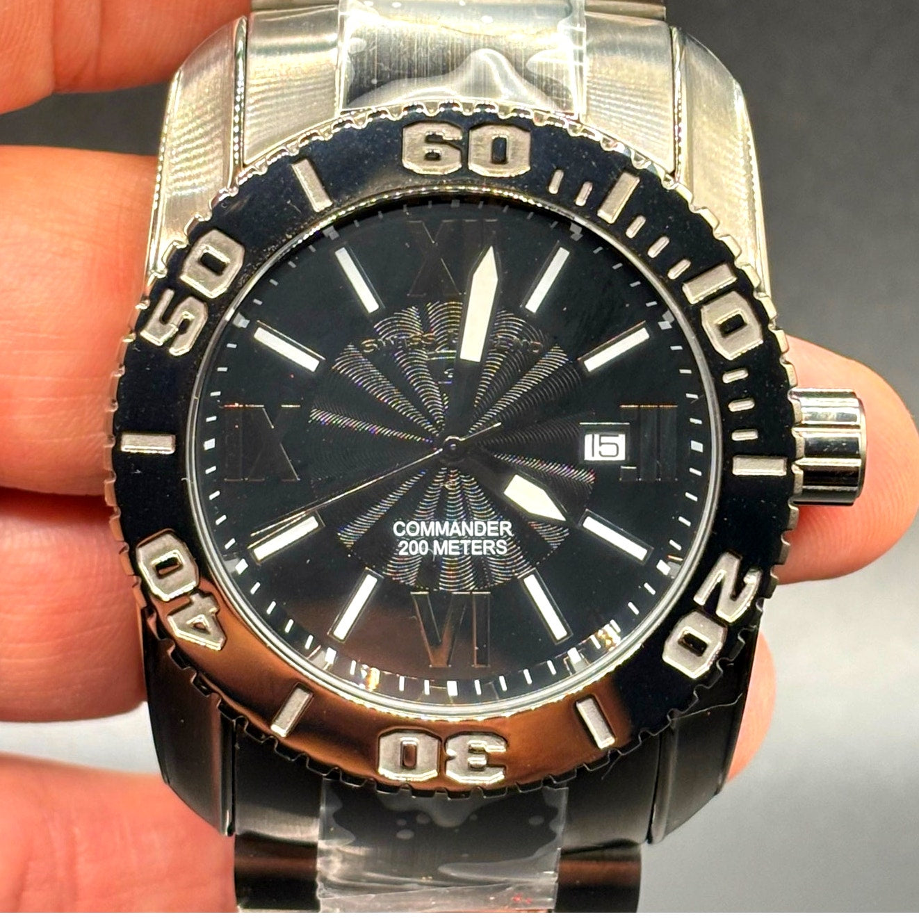 Swiss Legend Commander SL-10059-GM-104 Black Dive Ion Plated Men's Watch NIBWT