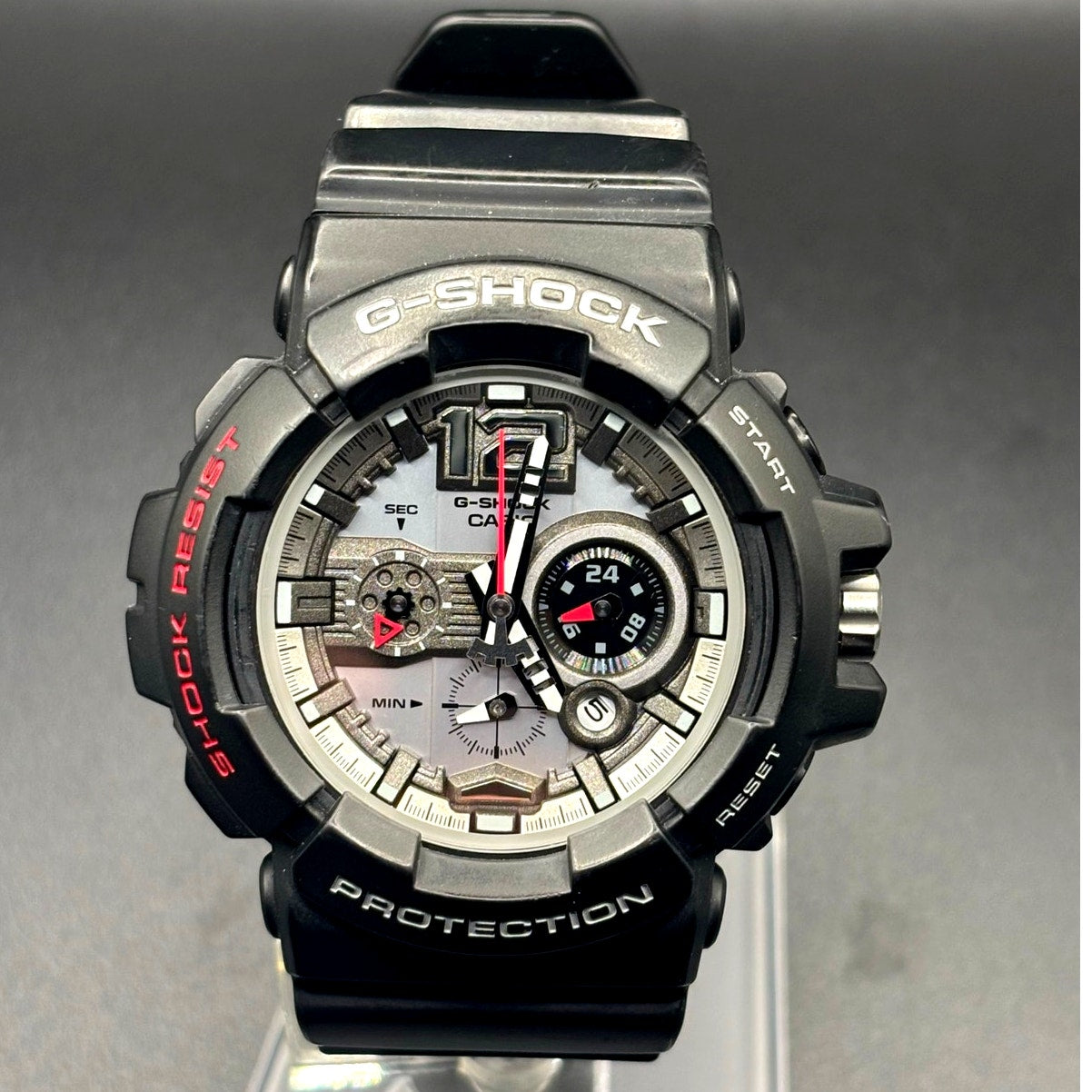 Casio G-Shock GAC-110-1A Analog Chronograph Black Silver 200M Watch