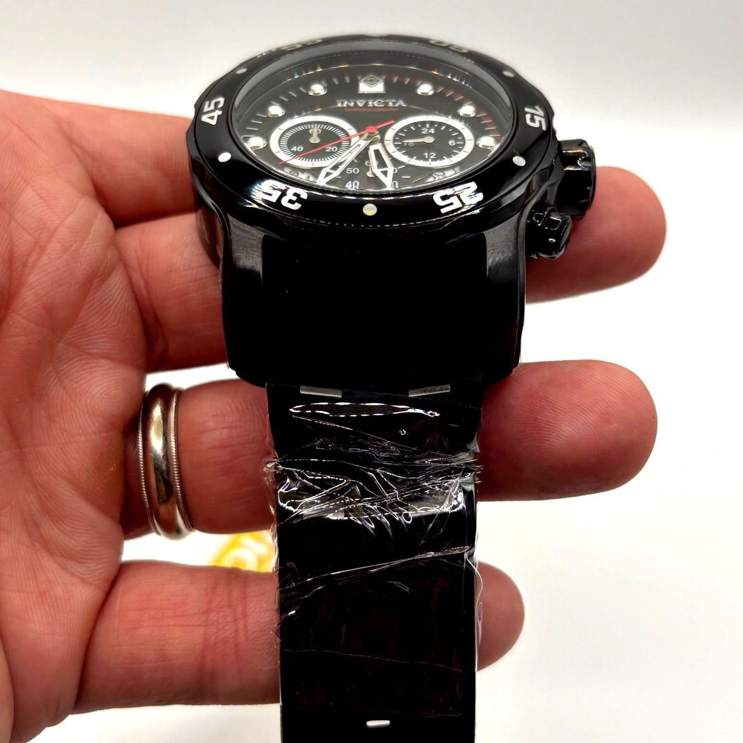 Invicta Pro Diver Scuba 37231 Mens 48mm Chronograph Black Quartz 100m NIBWT