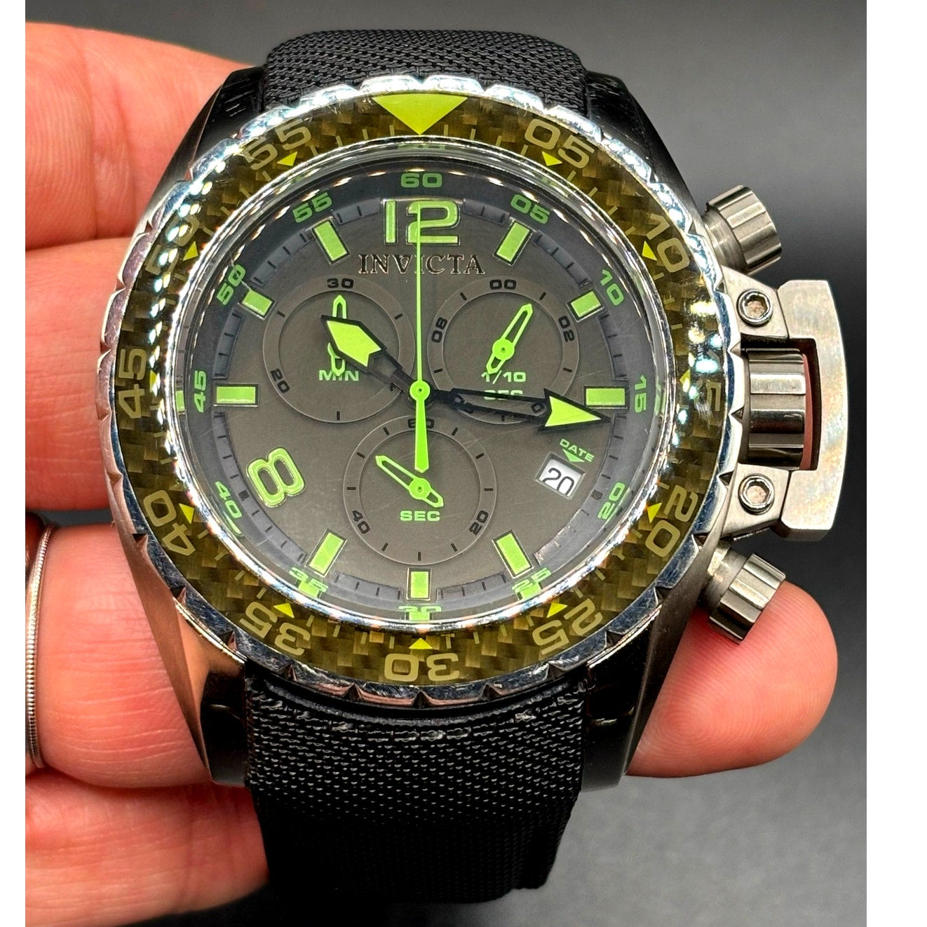 Invicta Corduba 12451 Chronograph Swiss Quartz Movement 50mm Nylon Strap Watch